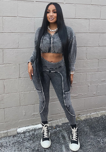 Women sports Top and Pant Casual Two Piece Set