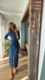 Women casual long-sleeved denim dress