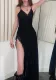Women sexy split sling v-neck lace dress