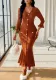 Women French V-neck long-sleeved dress