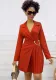 Autumn Winter Sexy Slim Waist Pleated Turndown Collar African Dress