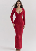 Autumn And Winter Chic Elegant Slim Long-Sleeved Bodycon Dress