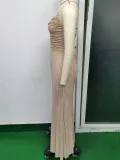Sexy Low Back Strap Sequin Women's Evening Dress