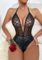 Sexy Lingerie Lace Deep V See-Through Slim Low Back Sexy Bodysuit