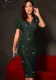 Sexy Green Sequin Elegant Women's Evening Dress