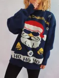 Christmas Women Knitting Santa Claus Sweater