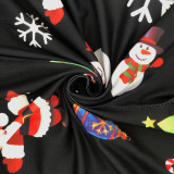 Christmas Women printed knitting jumpsuit