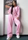 Women Fall Casual Long Sleeve Zipper Hoodies andSolid Lace-up PantsTwo Piece Set