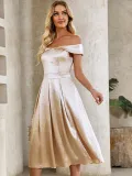 Women Sexy Silk Summer Party Evening Dress