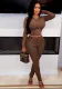 Women long sleeve stretchy pu Leather Top And PantTwo Piece Set