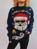 Christmas Women Knitting Santa Claus Sweater
