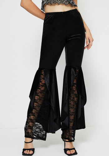 Women's Elegant Lace Casual Bell Bottom Pants