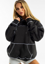 Autumn Patchwork Long Sleeve Hoodies