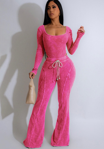 Women autumn and winter sexy bodysuit and Pant two-piece set