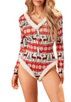 Christmas Women Printed Jumpsuit