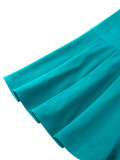 Plus Size Women African Shirt Collar Formal Party Fishtail Dresses