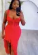Women Sexy Suspender Vest Sexy Irregular and Skirt Two-Piece Set