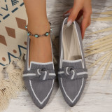 Casual Shoes Women Plus Size Slip-On Bowknot Shoes