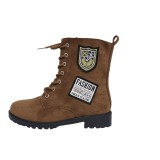 Winter Thick Sole Lace-Up Low Heel Decorated Martin Boots Women's Shoes