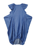 Fashion Solid Color Loose Plus Size Dress