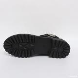 Winter Thick Sole Lace-Up Low Heel Decorated Martin Boots Women's Shoes