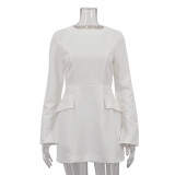 Spring And Autumn Chic Elegant Slim Long Sleeve Women's Fashion Sexy Bodycon Dress