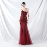 Plus Size Women Sequined Formal Party Maxi Evening Dress
