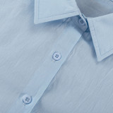 Women's Long Sleeve Shirt Skirt Two-Piece Set