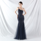 Plus Size Women Sequined Formal Party Maxi Evening Dress