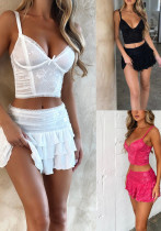 Summer Lace Layer Short Skirt