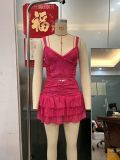 Summer Lace Layer Short Skirt