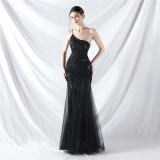 Plus Size Women Sequined Formal Party Maxi Evening Dress