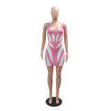 Women Strap Sexy Beaded Party Bodycon Dress