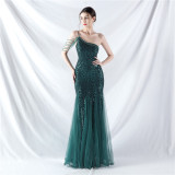 Plus Size Women Sequined Formal Party Maxi Evening Dress