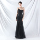 Plus Size Women Sequined Formal Party Maxi Evening Dress