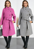 Women Winter Belted Coat