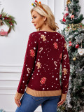 Casual Women Autumn Winter Long-Sleeved Pullover Christmas Sweater