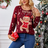 Casual Women Autumn Winter Long-Sleeved Pullover Christmas Sweater
