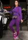 Women's Clothing Printed Yoga Sports Long Sleeve Top High Waist Trousers Two-Piece Set