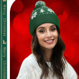 Christmas Jacquard Pompom New Year Knitting Hat