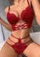 Women lace Bra T-Back Sexy Lingerie Two Piece Set