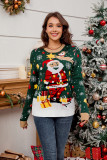 Autumn Winter Santa Claus Round Neck Pullover Plus Size Women's Christmas Sweater