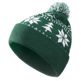 Christmas Jacquard Pompom New Year Knitting Hat