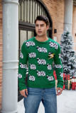 Jacquard Long Sleeve Christmas Men's Autumn Winter Casual Pullover Knitting Sweater
