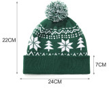 Christmas Jacquard Pompom New Year Knitting Hat