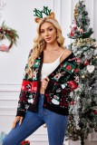 Loose Knitting Cardigan Autumn Winter Coat Women Casual Long-Sleeved Christmas Sweater