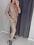 Spring And Autumn Fashion Casual Hooded Two Piece Tacksuits