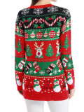 Loose Knitting Cardigan Autumn Winter Coat Women Casual Long-Sleeved Christmas Sweater
