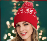 Christmas Jacquard Pompom New Year Knitting Hat