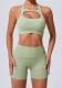 Cross Tank Tight Fitting Yoga Set Elastic High Waist Fitness Wear Women Running Fitness Sportswear